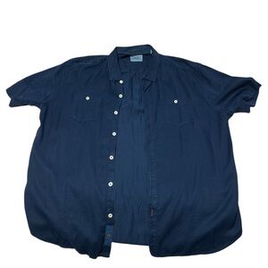 Tommy Bahama Deep Blue Casual Button Down Shirt XL